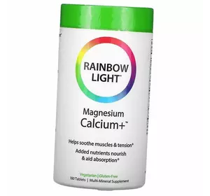 Витамины для снятия мышечного напряжения, Magnesium Calcium +, Rainbow Light  180таб (36316036)