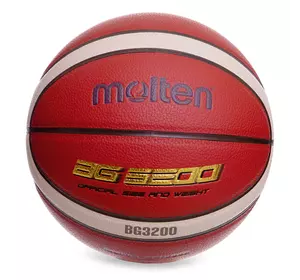 Мяч баскетбольный Composite Leather B7G3200-1 Molten  №7 Оранжево-синий (57483060)