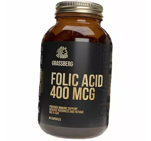 Фолиевая кислота, Folic Acid 400, Grassberg  60капс (36515001)