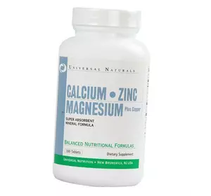 Кальций Магний Цинк, Calcium & Zinc & Magnesium, Universal Nutrition  100таб (36086003)
