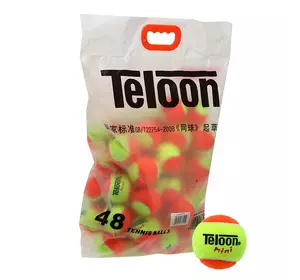 Мяч для большого тенниса Kids Mini Stage-2 Teloon   Оранжево-салатовый 48шт (60496050)