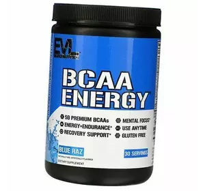 Аминокислоты с кофеином и зеленым чаем для энергии, BCAA Energy, Evlution Nutrition  270г Синяя малина (28385002)