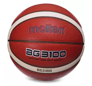 Мяч баскетбольный Composite Leather B6G3100 Molten  №6 Оранжевый (57483054)