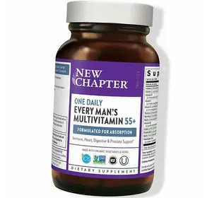 Витамины для мужчин  после 55 лет, Every Man's 55+ One Daily Multivitamin, New Chapter  72вегтаб (36377025)