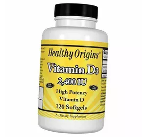 Витамин Д3, Vitamin D3 2400, Healthy Origins  120гелкапс (36354033)
