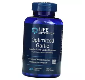 Оптимизированный Чеснок, Optimized Garlic, Life Extension  200вегкапс (71346007)
