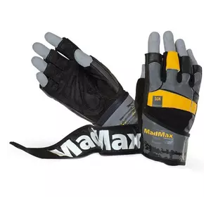 Перчатки для фитнеса MFG-880 MadMax  L Черно-серо-желтый (07626011)