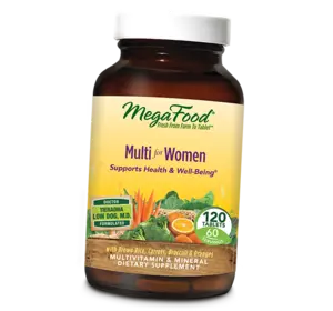 Мультивитамины для женщин, Multi for Women, Mega Food  120таб (36343020)
