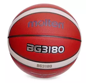 Мяч баскетбольный Composite Leather B7G3180 Molten  №7 Оранжевый (57483048)