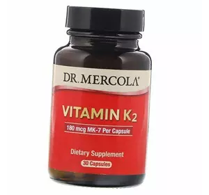 Витамин К2 в форме MK-7, Vitamin K2, Dr. Mercola  30капс (36387022)