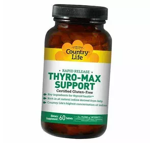 Поддержка щитовидной железы, Thyro-Max Support, Country Life  60таб (36124053)