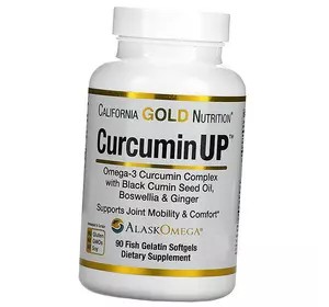 Куркумин с Омегой 3 для суставов, Curcumin UP, California Gold Nutrition  90гелкапс (71427010)