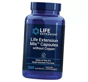 Мультивитаминная формула без меди, Life Extension Mix Capsules without Copper, Life Extension  360капс (36346079)