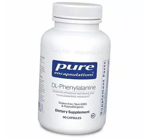 DL-Фенилаланин, DL-Phenylalanine, Pure Encapsulations  90капс (27355025)