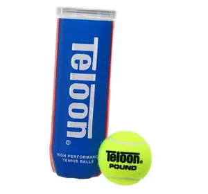 Мяч для большого тенниса Tour Pound T818-3 Teloon   Салатовый 3шт (60496052)