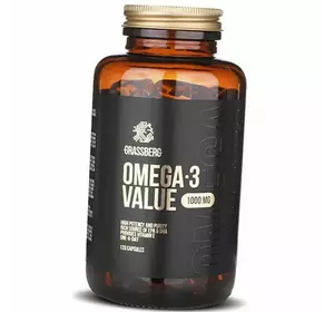 Рыбий жир Омега-3, Omega-3 Value, Grassberg  120капс (67515001)