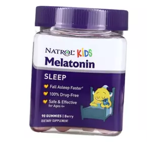Жевательный Мелатонин для детей, Kids Melatonin Gummies, Natrol  90таб Ягоды (72358033)
