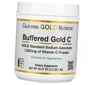 Некислый буферизованный витамин C в форме порошка, Buffered Gold C, California Gold Nutrition  1000г (36427022)