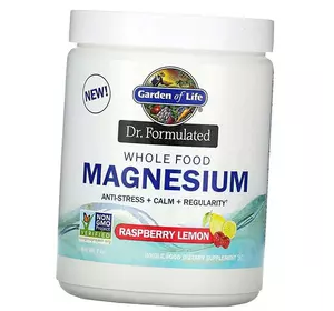 Цельнопищевой Магний, Dr. Formulated Whole Food Magnesium, Garden of Life  197г Малина-лимон (36473025)