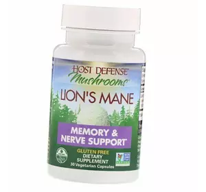 Ежовик гребенчатый, Lion's Mane Memory & Nerve Support, Fungi Perfecti  30вегкапс (71441001)