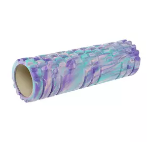 Роллер для йоги и пилатеса (мфр ролл) Grid Combi Roller FI-9373 FDSO   45см Фиолетово-голубой (33508400)