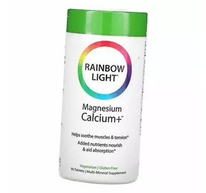Витамины для снятия мышечного напряжения, Magnesium Calcium +, Rainbow Light  90таб (36316036)