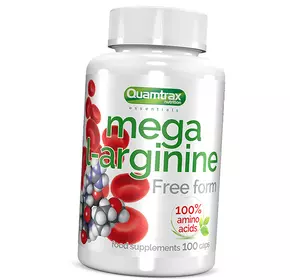 Аргинин для пампинга, Mega L-Arginine, Quamtrax  100капс (27582002)