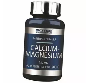 Кальций Магний, Calcium-Magnesium, Scitec Essentials  90таб (36170005)