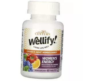 Мультивитамины и мультиминералы для женщин, Wellify! Women's Energy Multivitamin Multimineral, 21st Century  65таб (36440086)