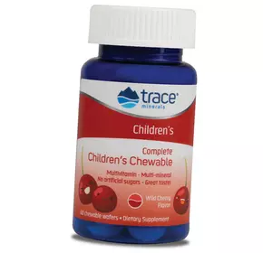 Мультивитамины для детей, Complete Children's Chewable, Trace Minerals  60таб Дикая вишня (36474025)