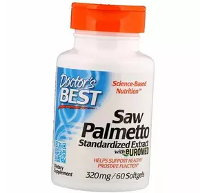Со Пальметто, Saw Palmetto Standardized Extract 320, Doctor's Best  60гелкапс (71327013)