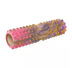 Роллер для йоги и пилатеса (мфр ролл) Grid Spine Roller FI-9368 FDSO   45см Розовый (33508404)