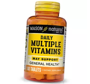 Мультивитамины на каждый день, Daily Multiple Vitamins, Mason Natural  100таб (36529053)