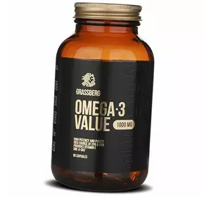 Рыбий жир Омега-3, Omega-3 Value, Grassberg  90капс (67515001)