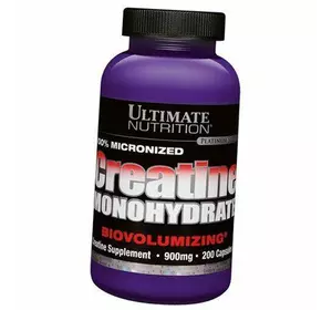 Креатин Моногидрат, Creatine Monohydrate, Ultimate Nutrition  200капс (31090002)