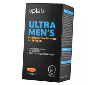 Комплекс витаминов для мужчин, Ultra Men's Multivitamin, VP laboratory  90гелкапс (36099024)