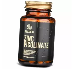 Цинк Пиколинат, Zinc Picolinate 15, Grassberg  60капс (36515003)