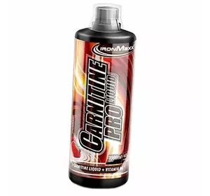 Карнитин для похудения в жидкой форме, L-Carnitine Pro Liquid, IronMaxx  1000мл Клубника (02083005)
