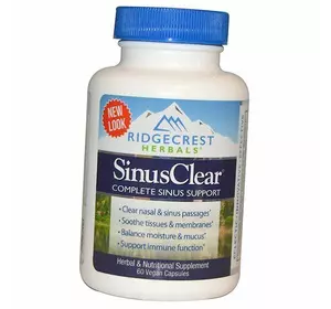 Комплекс для поддержания и защиты верхних дыхательных путей, SinusClear, Ridgecrest Herbals  60вегкапс (71390004)