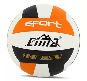 Мяч волейбольный Efort Corbes VB-8998   №5 Бело-черно-оранжевый (57437019)