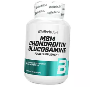МСМ Хондроитин Глюкозамин, MSM Chondroitin Glucosamine, BioTech (USA)  60таб (03084011)