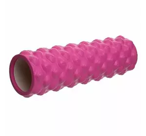 Роллер для йоги и пилатеса Grid Bubble Roller FI-6672-Bubble    45см Розовый (33508076)