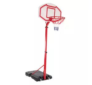 Стойка баскетбольная мобильная со щитом Medium PE003    Красный (57508497)