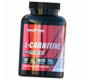 Карнитин с Витамином В6, L-Carnitine with Vitamin B6, Ванситон  150капс (02173002)