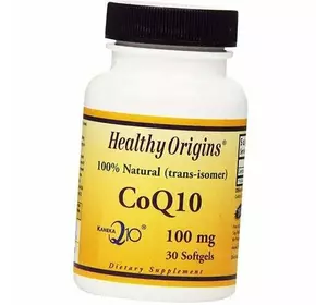 Коензим в капсулах, CoQ10 100, Healthy Origins  30гелкапс (70354020)